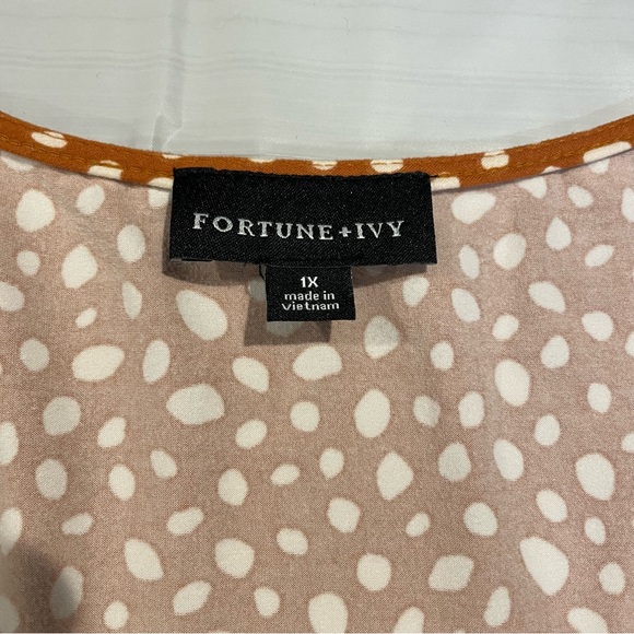 Elegant Brown Polka Dot Midi Dress - Picture 6 of 6